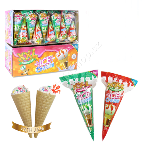 Zmrzlinka Ice Cream 10g/30ks XXL marshmallow v oplatce