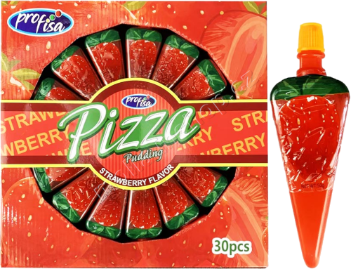 Želé PIZZA Strawberry 50g/30ks pudding Jelly Candy