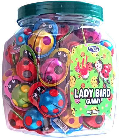 Želé Lady Bird dóza 18g/50ks Beruška Gummy Ball with Jam
