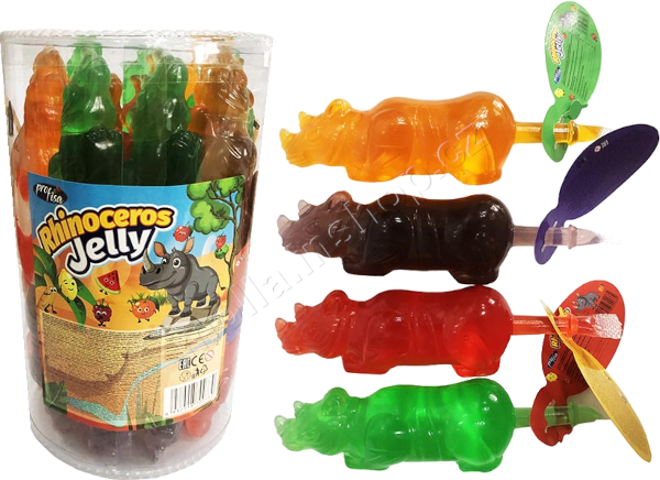 Želé Nosorožec Jelly 80g/24ks Rhinoceros  dóza