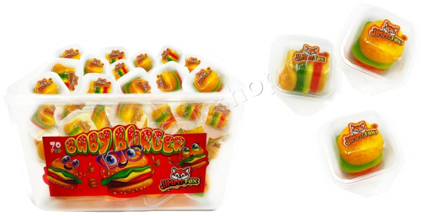 Želé Hamburger 10g/70ks balený Jimmy Fox  JF