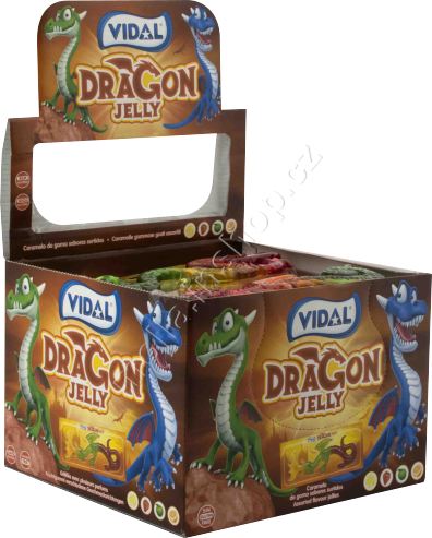 Želé ve vaničce Dragon jelly 33g/22ks  Vidal