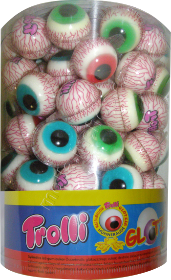 Želé oči TROLLI 18,8g/80ks s ovocnou náplní