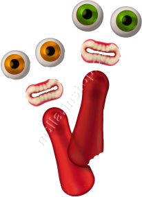 Želé Eat Me 25g/20ks želé zuby, oči, jazyk