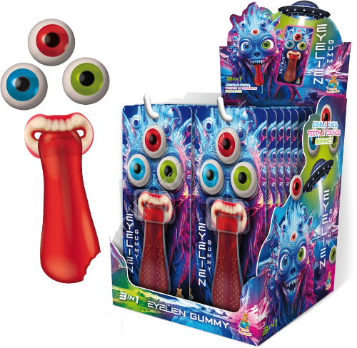 Želé Vetřelec 28g/20ks Eyelien Gummy, zuby, oči, jazyk