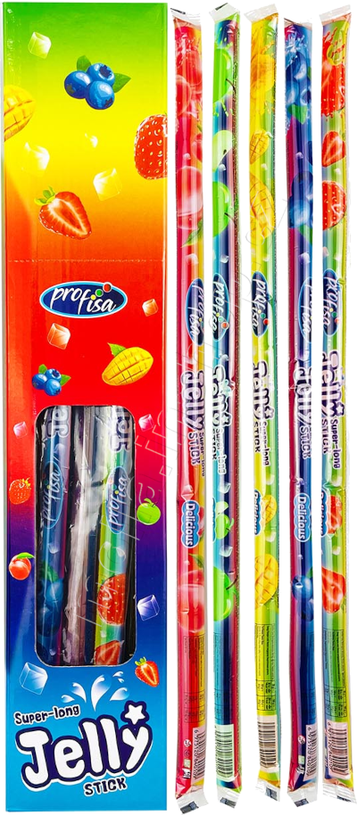 Želé Super long Jelly Stick 60g/20ks ovocné