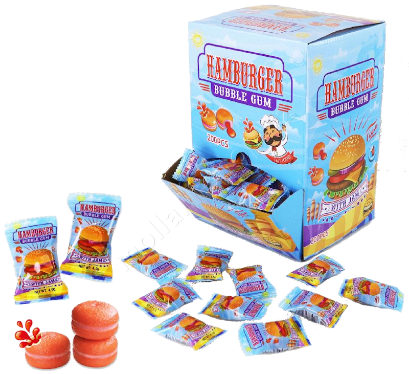 Žvýkačka Hamburger 4,5g/200ks Bubble gum With Jam