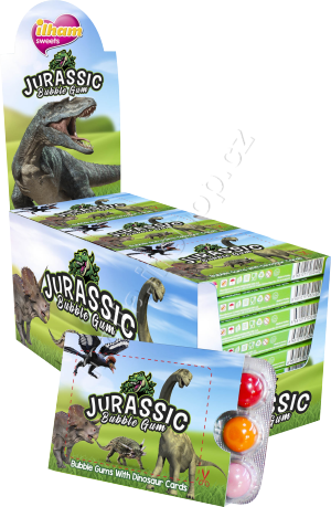 Žvýkačky Jurský svět 10x2g/24ks blistr