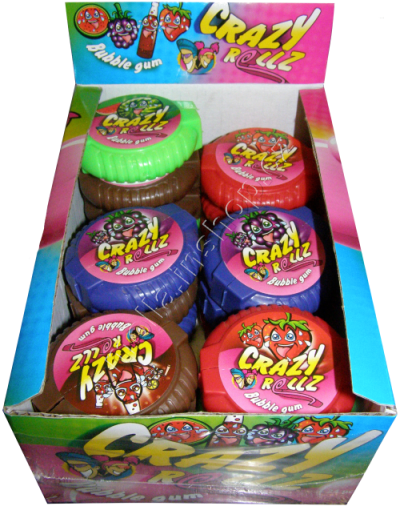 Žvýkačky crazy roll 16g/24ks metrové  Bubble rolls