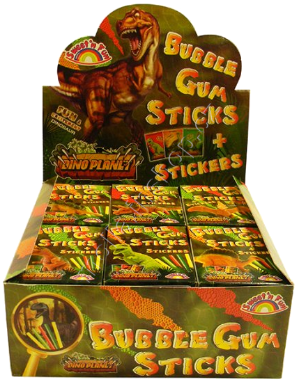 Žvýkačky DINO v krabičce 28g/18ks s kartičkou