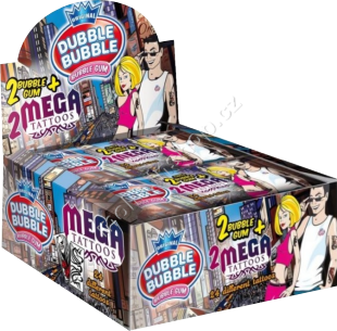 Žvýkačky Mega TATTOOS 8g/24ks  Dubble Bubble