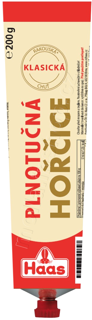 HAAS hořčice Plnotučná  200g/12ks