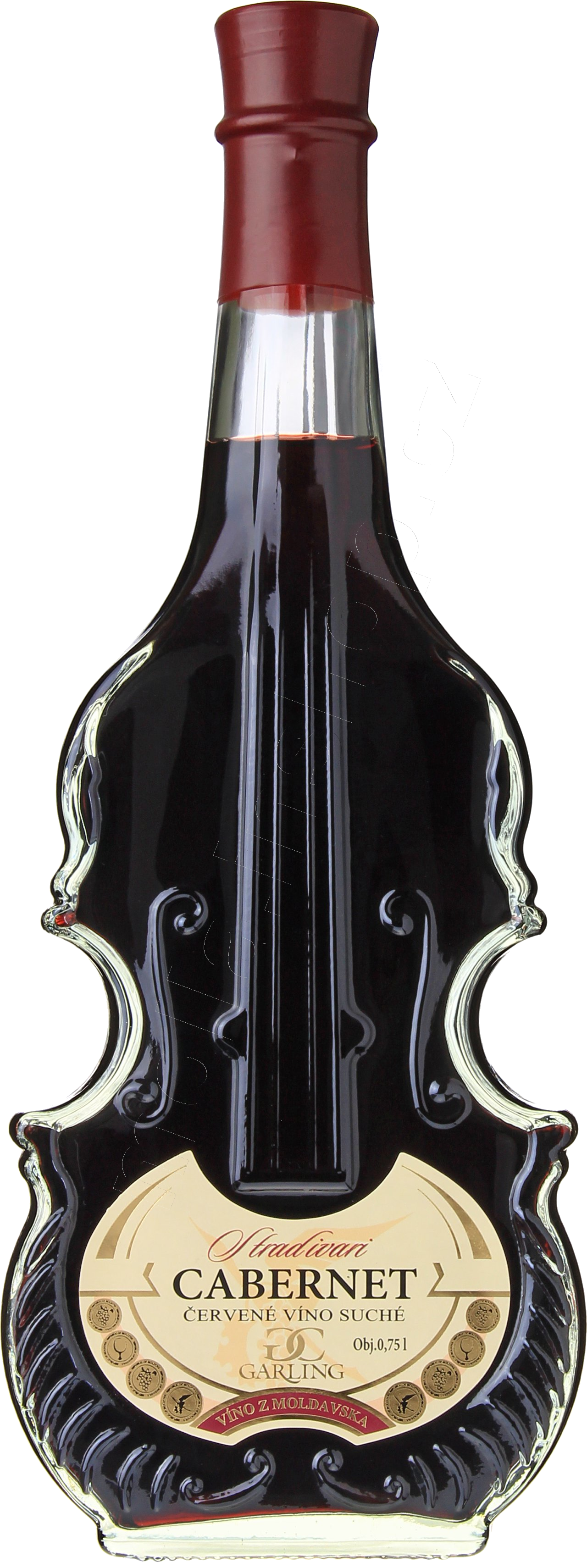 Stradivari Cabernet 0,75l/12ks červené suché víno housle Moldavsko