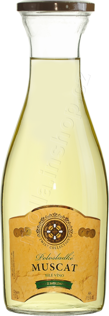 Twist Muscat 1 l/6ks bílé polosladké víno Moldavsko
