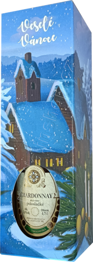 Chardonnay - Vánoční krabička 0,75l/12ks  bílé polosladké víno