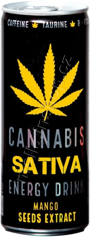 Cannabis Mango Energy Drink 0,25l/24ks Sativa   plech
