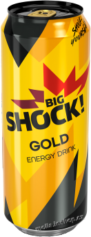 SHOCK GOLD 500ml/24ks zlatý energ.nápoj  perlivý   plech