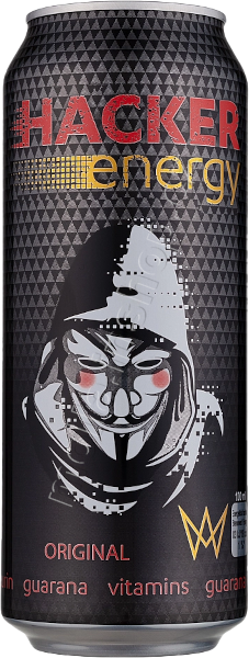 Hacker originál 0,25l/24ks /červený/   plech energy