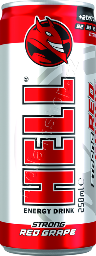 Hell Red grape energy drink 250ml/24ks   plech