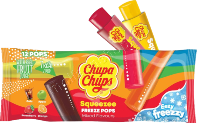 Ch.Ch. vodová zmrzlina 540ml/15ks (45mlx12) Squeezee Ice pop  Chupa Chups