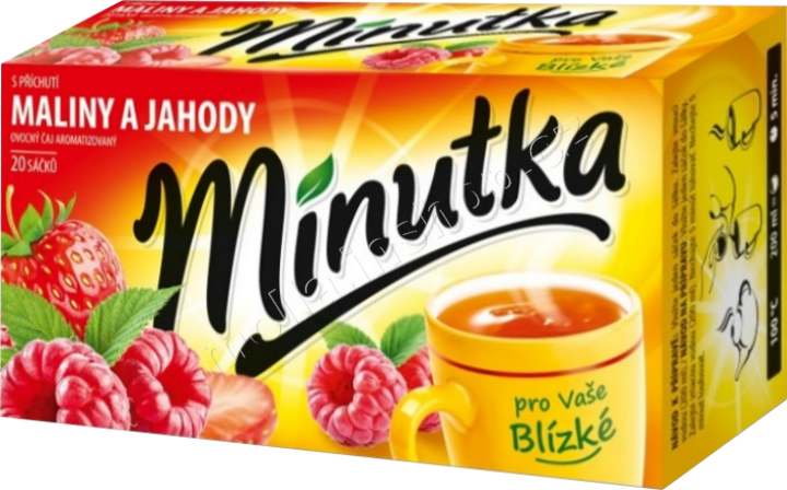 Čaj minutka maliny a jahody 20x2g/24ks