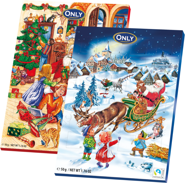 Adventní kalendář 50g/30ks ONLY vánoce