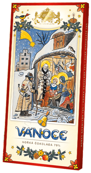 VH530 LADA BETLEM T.č. hořká vánoce 70% 80g/15ks Carla Obdélník