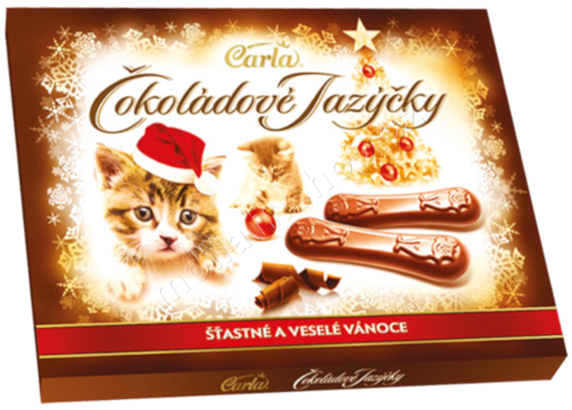 VH262 Čokol.jazýčky mléčné 100g/14ks  Vánoce  Carla