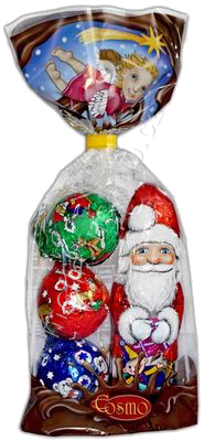 Mikulášský balíček 85g/30ks  mléčná čokoláda Vánoce