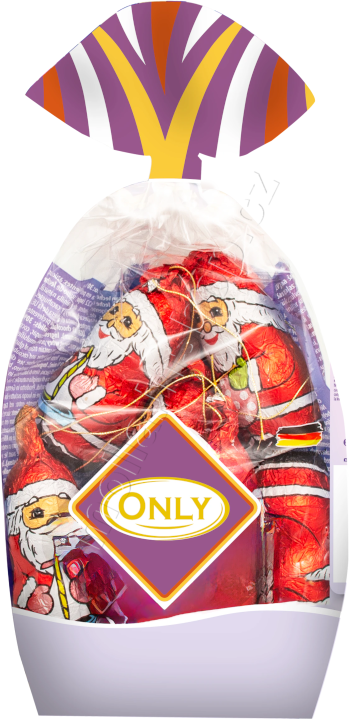Sáček mikuláš/santa 100g/24ks ONLY  vánoce