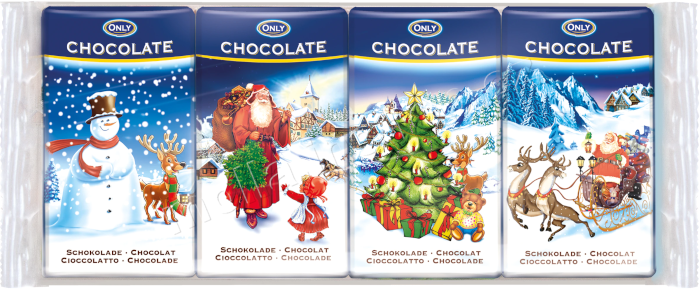 Vánoční čokoláda 4x15g/20ks ONLY vánoce