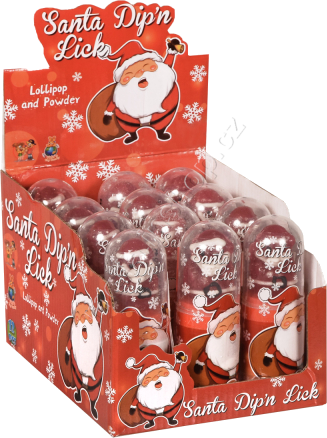 Vánoční Lízátko Santa Dip´n Lick 40g/12ks pop  namáčecí  2/26