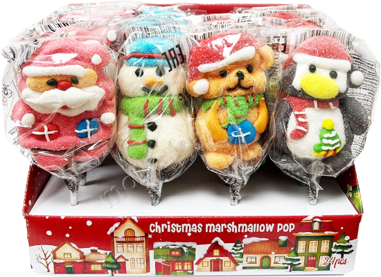 Vánoční líz. A3 Tučňák 35g/24ks Marshmallow Merry Christmas