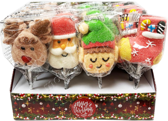 Vánoční líz. A10 Punčocha 35g/24ks Marshmallow Merry Christmas