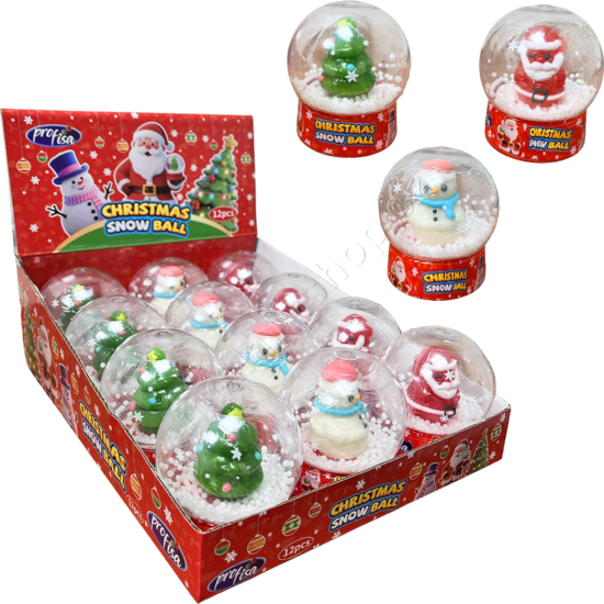Christmas Snow ball 25g/12ks Lízátko /vánoční těžítko, sněžítko/