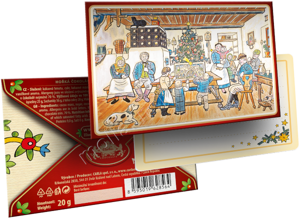 Vánoce LADA hořká obálka 20g/15ks Carla