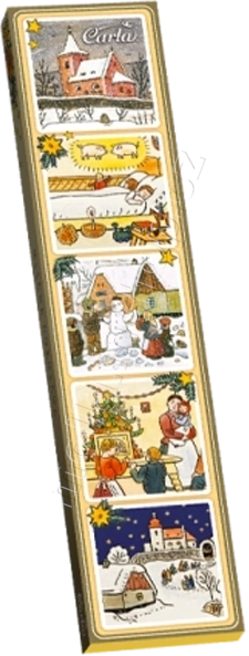 Vánoce LADA mléčná (5x5g) 25g/40ks Carla  krabička neapolitánky