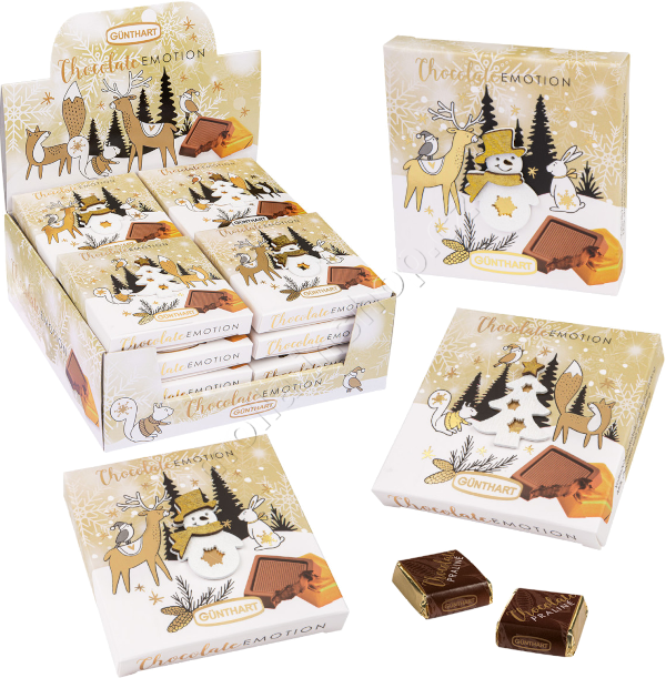 Čokodárek Zima 36g/16ks dřevěná ozdoba Vánoce