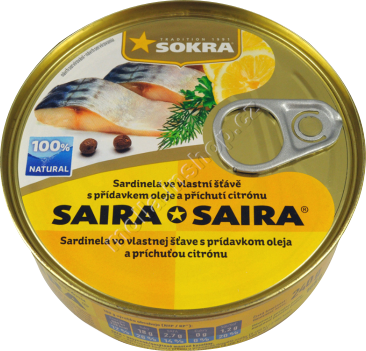 SAIRA citron ve vlastní šťávě s olejem a citronem 240g/24ks