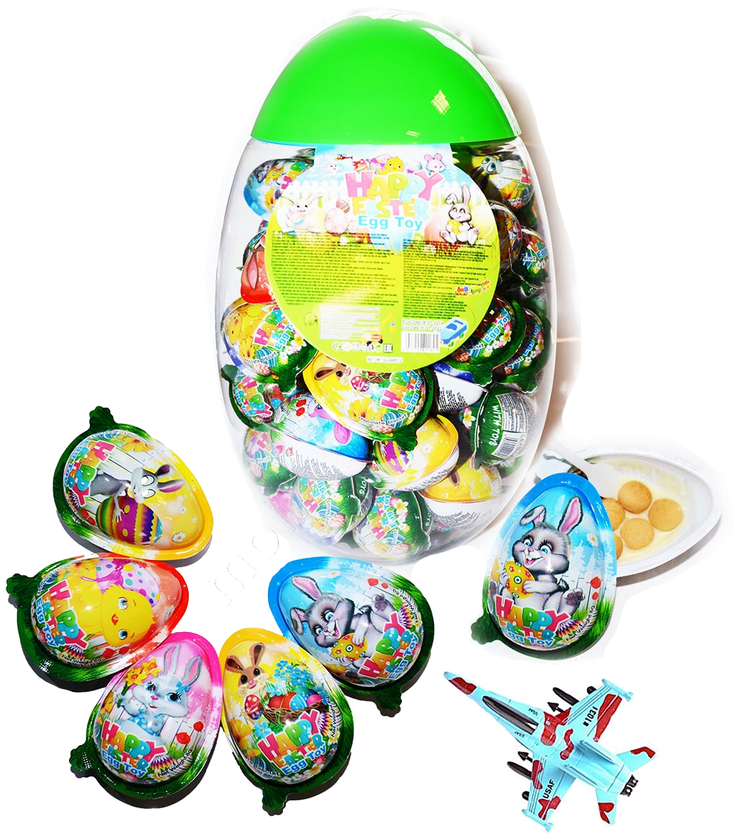 Vejce v doze 8g/60ks plast New Happy Easter Egg Toy 