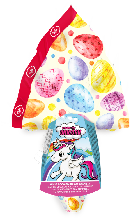 Vajíčka XXL Magic Unicorn čok. 120g/24ks překvapení folie