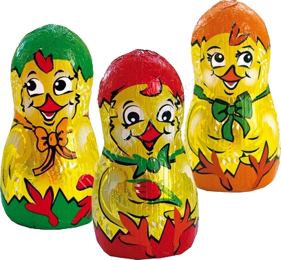 Doza ČOK kuřátka 15g/25ks čokoláda