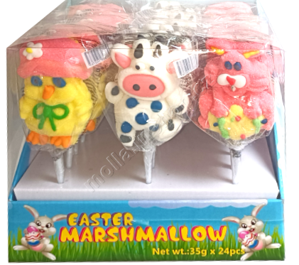 Velik.líz. Kráva 35g/24ks E2 Marshmallow Easter