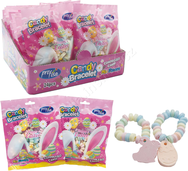 Velik. Náramky lipo 68g/24ks Bracelet Happy Easter