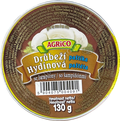Agrico Drůbeží paštika se žampiony 130g/12ks