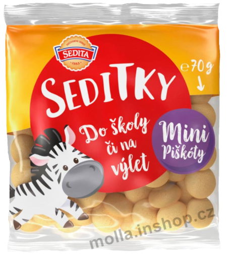 Piškoty MINI dětské Seditky 70g/20ks  Sedita