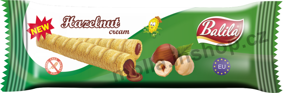 Balila lískový oříšek 18g/48ks kukuřičné trubičky