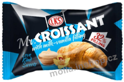 Croissant mléko-vanilka 45g/24ks LKS
