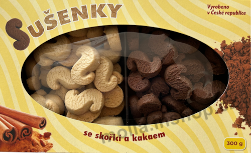 Esíčka sušenky kakao/skořice 300g/15ks STRIX