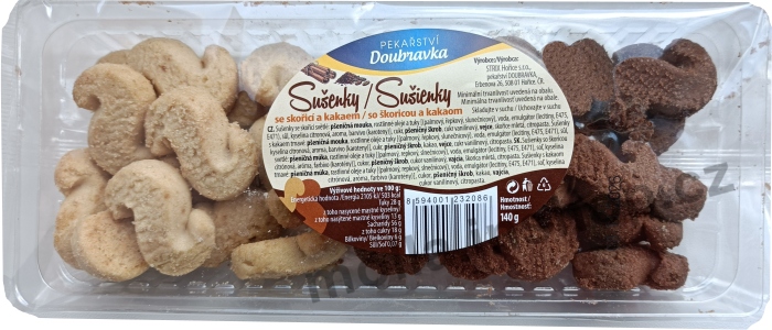 Esíčka sušenky kakao/skořice 140g/28ks STRIX